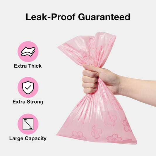 Cherry Blossom Scented Dog Poop Bags 36 Refill Rolls, 540 Bags