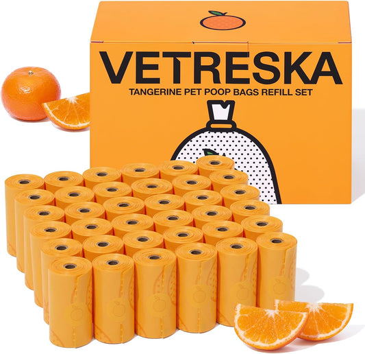 Citrus Scented Dog Poop Bags 36 Refill Rolls, 540 Bags