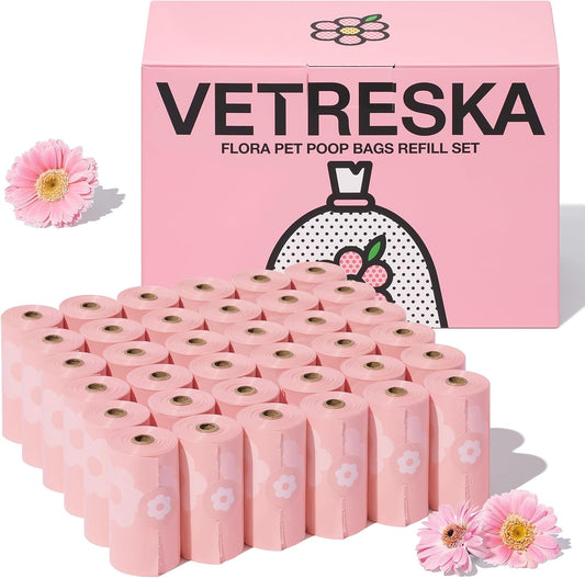 Lavender Scented Dog Poop Bags 36 Refill Rolls, 540 Bags