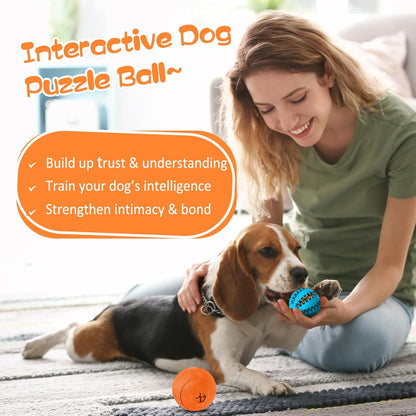 Dog Treat Ball Blue-2.75‘’, Orange-3.14‘’