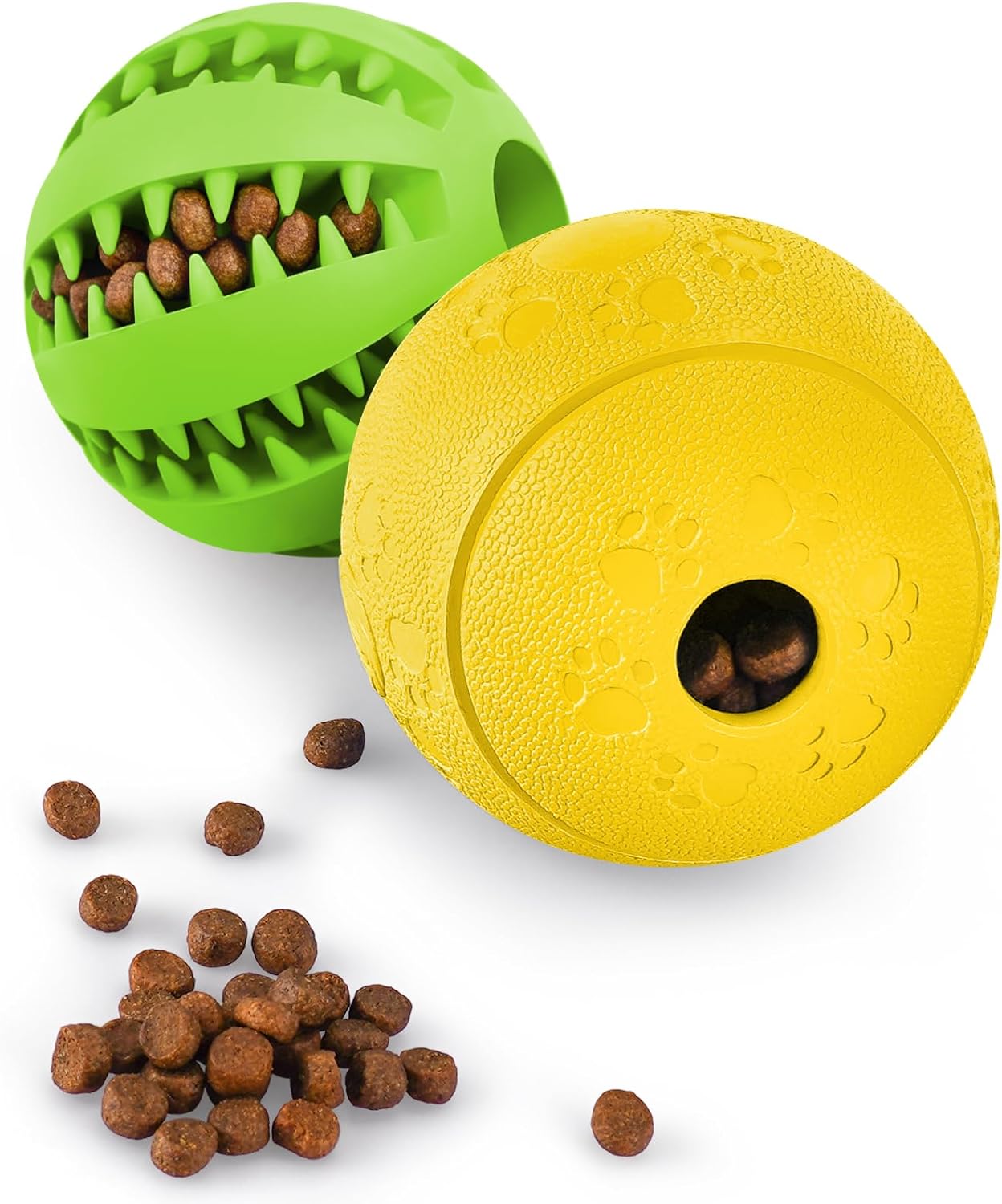 Dog Treat Ball Blue-2.75‘’, Orange-3.14‘’