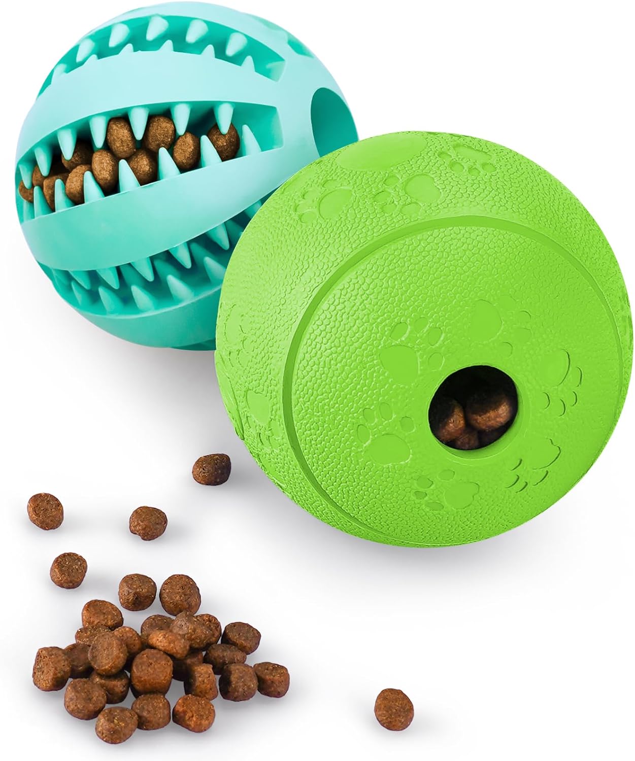 Dog Treat Ball Blue-2.75‘’, Orange-3.14‘’