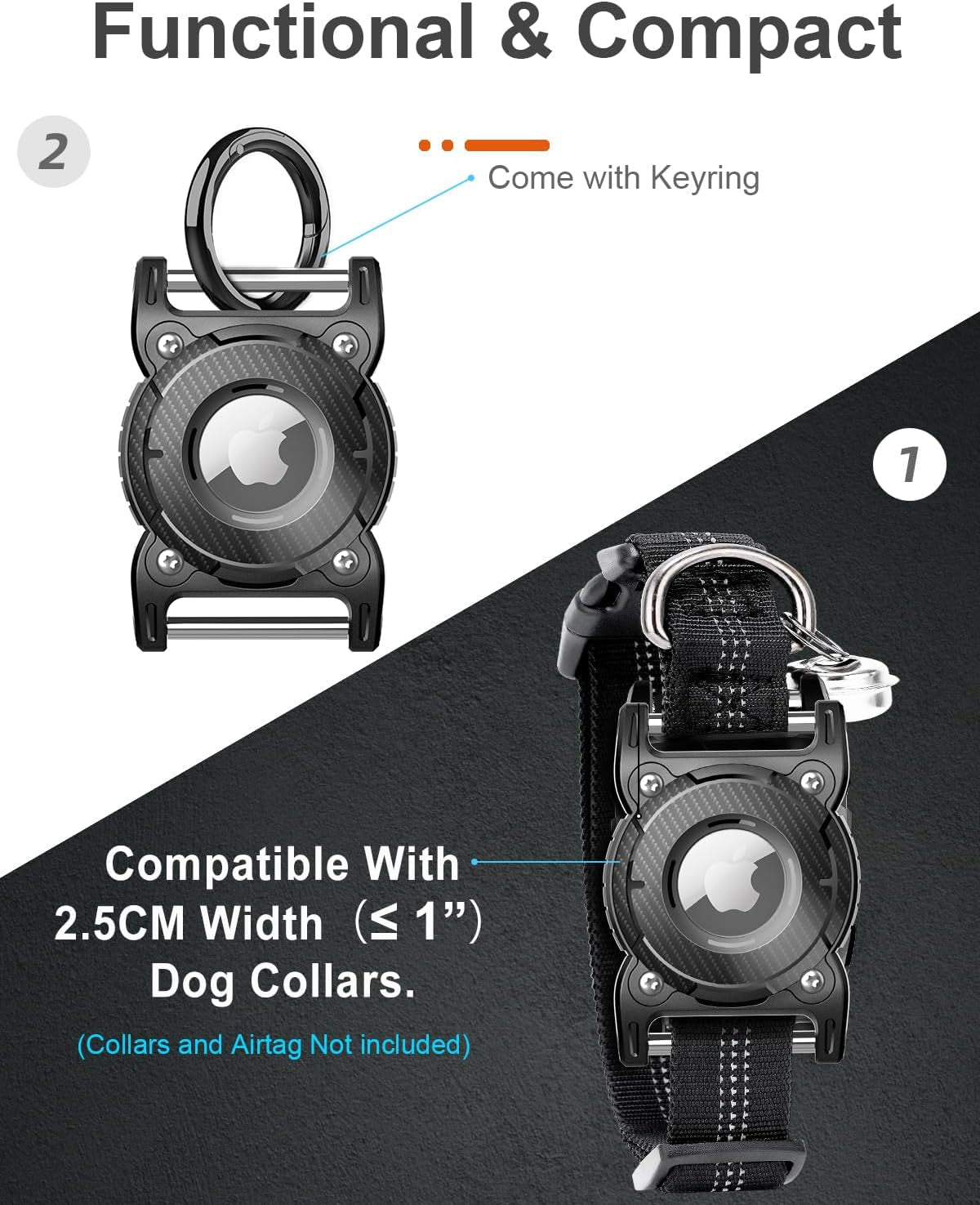 Waterproof Airtag Dog Collar Holder