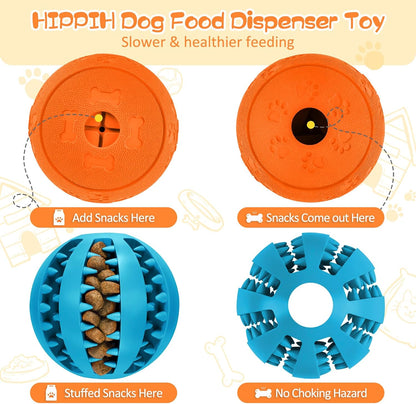 Dog Treat Ball Blue-2.75‘’, Orange-3.14‘’